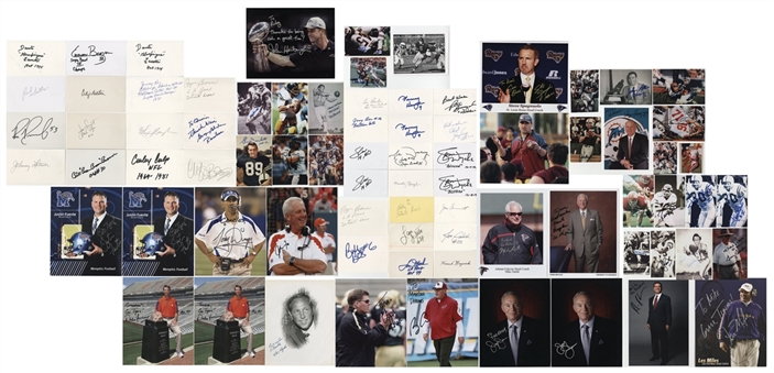 Lot of (78) NFL Greats Signed Photographs and Cuts